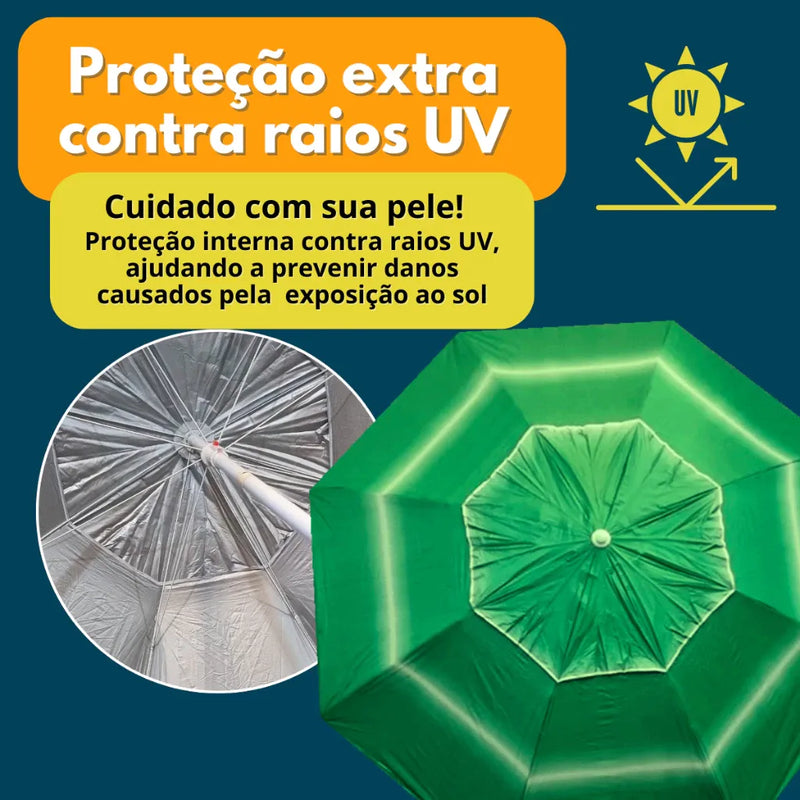 Guarda Sol Gigante p/ Praia, Piscina, Pesca e Camping